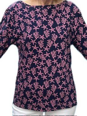 Womens Tunic Cotton Coastal Pink Blue Cotton Size Small NWOT (#2103)